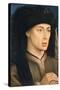 Portrait of a Man, 1430 (Oil on Panel)-Rogier van der Weyden-Stretched Canvas