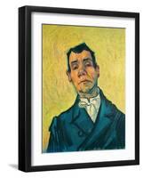 Portrait of a man (1889-1890). Cat. No. 254.-Vincent van Gogh-Framed Giclee Print