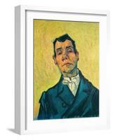 Portrait of a man (1889-1890). Cat. No. 254.-Vincent van Gogh-Framed Giclee Print