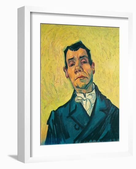 Portrait of a man (1889-1890). Cat. No. 254.-Vincent van Gogh-Framed Giclee Print