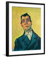 Portrait of a man (1889-1890). Cat. No. 254.-Vincent van Gogh-Framed Giclee Print