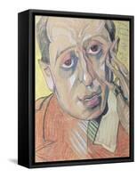 Portrait of a Man, 1924 (Pastel on Paper)-Stanislaw Ignacy Witkiewicz-Framed Stretched Canvas