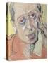Portrait of a Man, 1924 (Pastel on Paper)-Stanislaw Ignacy Witkiewicz-Stretched Canvas
