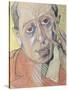 Portrait of a Man, 1924 (Pastel on Paper)-Stanislaw Ignacy Witkiewicz-Stretched Canvas