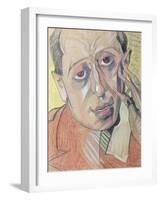 Portrait of a Man, 1924 (Pastel on Paper)-Stanislaw Ignacy Witkiewicz-Framed Giclee Print