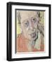 Portrait of a Man, 1924 (Pastel on Paper)-Stanislaw Ignacy Witkiewicz-Framed Premium Giclee Print