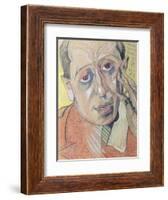 Portrait of a Man, 1924 (Pastel on Paper)-Stanislaw Ignacy Witkiewicz-Framed Giclee Print
