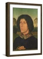 Portrait of a Man Against a Landscape, C.1470 (Panel)-Hans Memling-Framed Giclee Print