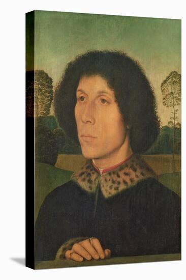 Portrait of a Man Against a Landscape, C.1470 (Panel)-Hans Memling-Stretched Canvas