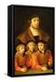 Portrait of a Man and His Three Sons, Late 1530S-Early 1540S-Bartholomaeus Bruyn-Framed Stretched Canvas