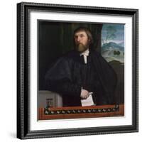 Portrait of a Man, c.1520-25-Moretto da Brescia-Framed Giclee Print