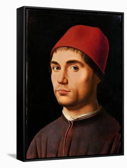 Portrait of a Man, circa 1475-Antonello da Messina-Framed Stretched Canvas