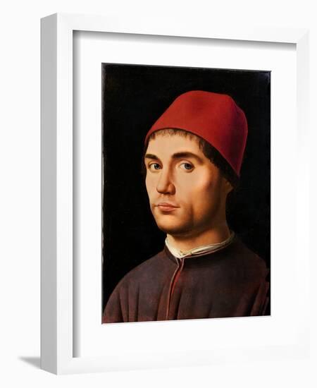 Portrait of a Man, circa 1475-Antonello da Messina-Framed Giclee Print