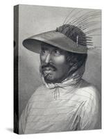 Portrait of a Man from Oonalashka (Or Unalaska, Alaska, United States). Late 18Th Century Engraving-John (after) Webber-Stretched Canvas