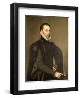 Portrait of a Man from the Retinue of Cardinal Granvelle-Antonis Mor-Framed Giclee Print