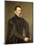 Portrait of a Man from the Retinue of Cardinal Granvelle-Antonis Mor-Mounted Giclee Print