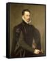 Portrait of a Man from the Retinue of Cardinal Granvelle-Antonis Mor-Framed Stretched Canvas