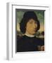 'Portrait of a man holding a coin of the Emperor Nero', 1474-Hans Memling-Framed Giclee Print