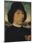 'Portrait of a man holding a coin of the Emperor Nero', 1474-Hans Memling-Mounted Giclee Print