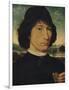 'Portrait of a man holding a coin of the Emperor Nero', 1474-Hans Memling-Framed Giclee Print