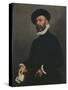 Portrait of a Man Holding a Letter, C.1570-75-Giovanni Battista Moroni-Stretched Canvas