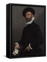 Portrait of a Man Holding a Letter (L'Avvocat), C. 1570-Giovan Battista Moroni-Framed Stretched Canvas