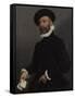 Portrait of a Man Holding a Letter (L'Avvocat), C. 1570-Giovan Battista Moroni-Framed Stretched Canvas