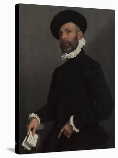 Portrait of a Man Holding a Letter (L'Avvocat), C. 1570-Giovan Battista Moroni-Stretched Canvas