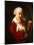 Portrait of a Man Holding a Work by Belidor, 1752 (Canvas)-Louis Gabriel Blanchet-Mounted Giclee Print