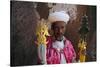 Portrait of a Man Holding Christian Symbols, Bieta Mercurios, Wollo Region, Ethiopia-Bruno Barbier-Stretched Canvas