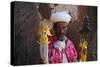 Portrait of a Man Holding Christian Symbols, Bieta Mercurios, Wollo Region, Ethiopia-Bruno Barbier-Stretched Canvas