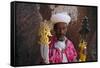 Portrait of a Man Holding Christian Symbols, Bieta Mercurios, Wollo Region, Ethiopia-Bruno Barbier-Framed Stretched Canvas