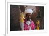 Portrait of a Man Holding Christian Symbols, Bieta Mercurios, Wollo Region, Ethiopia-Bruno Barbier-Framed Photographic Print