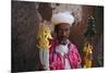 Portrait of a Man Holding Christian Symbols, Bieta Mercurios, Wollo Region, Ethiopia-Bruno Barbier-Mounted Photographic Print