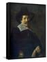 Portrait of a Man Holding Gloves, C1645-Frans Hals-Framed Stretched Canvas