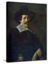 Portrait of a Man Holding Gloves, C1645-Frans Hals-Stretched Canvas