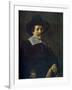 Portrait of a Man Holding Gloves, C1645-Frans Hals-Framed Giclee Print