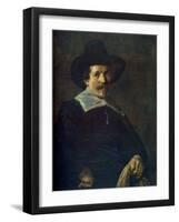 Portrait of a Man Holding Gloves, C1645-Frans Hals-Framed Giclee Print