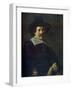 Portrait of a Man Holding Gloves, C1645-Frans Hals-Framed Giclee Print