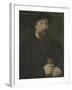 Portrait of a Man Holding His Gloves, 1544 (Oil on Wood)-Pieter Jansz Pourbus-Framed Giclee Print
