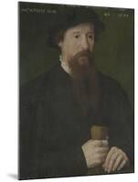Portrait of a Man Holding His Gloves, 1544 (Oil on Wood)-Pieter Jansz Pourbus-Mounted Giclee Print