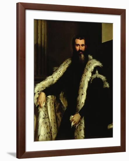 Portrait of a Man in a Fur Coat, c.1566-Paolo Veronese-Framed Giclee Print