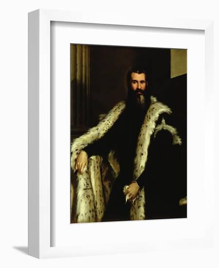 Portrait of a Man in a Fur Coat, c.1566-Paolo Veronese-Framed Giclee Print