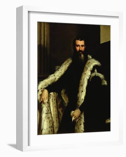 Portrait of a Man in a Fur Coat, c.1566-Paolo Veronese-Framed Giclee Print