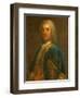 Portrait of a Man in a Grey Wig and a Blue Velvet Gold-Braided Jacket, Carrying a Tricorne Hat-Adrian Carpenter-Framed Giclee Print