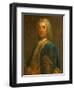 Portrait of a Man in a Grey Wig and a Blue Velvet Gold-Braided Jacket, Carrying a Tricorne Hat-Adrian Carpenter-Framed Giclee Print