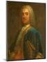 Portrait of a Man in a Grey Wig and a Blue Velvet Gold-Braided Jacket, Carrying a Tricorne Hat-Adrian Carpenter-Mounted Giclee Print