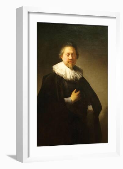 Portrait of a Man in a Lace Ruff Probably of the Berestyn Family-Rembrandt van Rijn-Framed Art Print