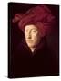 Portrait of a Man in a Turban-Jan van Eyck-Stretched Canvas