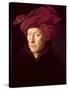 Portrait of a Man in a Turban-Jan van Eyck-Stretched Canvas